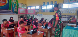 Babinsa Deket Turun ke Sekolah, Tanamkan Nilai Kebangsaan Sejak Usia Dini