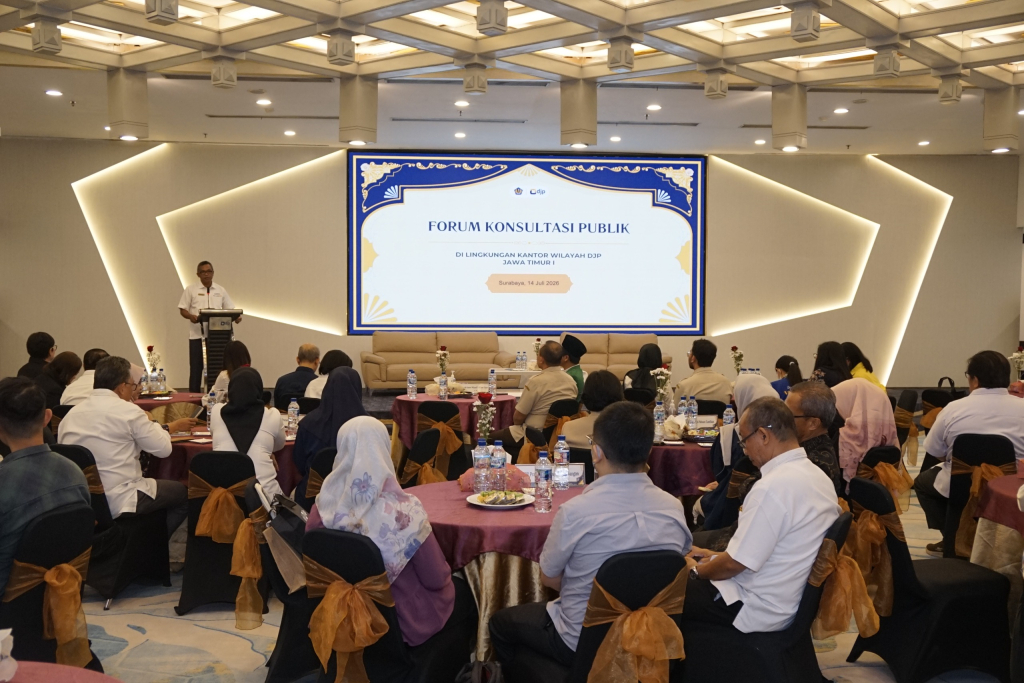 Diskusi Forum Konsultasi Publik dan Dialog Perpajakan yang digelar Kanwil DJP Jatim I, Selasa (14/7/2026). FOTO/ist