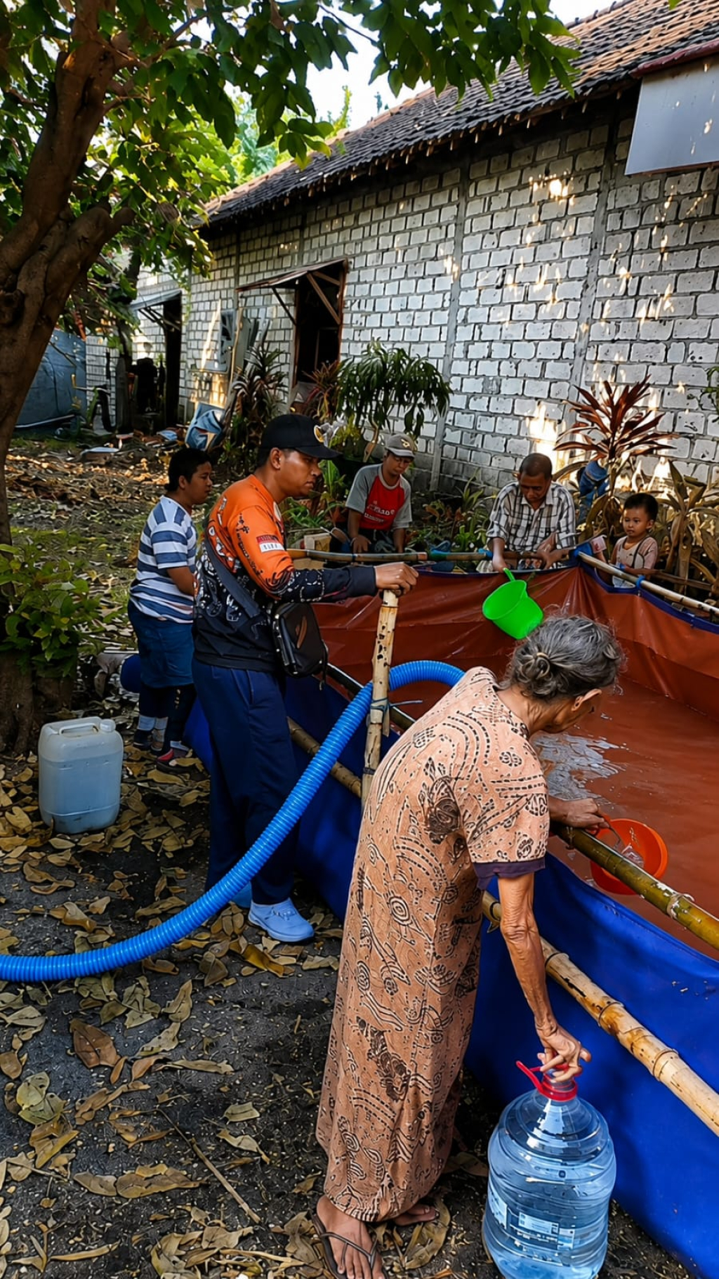 BPBD saat droping air bersih ke Kecamatan Karangbinangun, belum lama ini (kadam/harianduta.id)